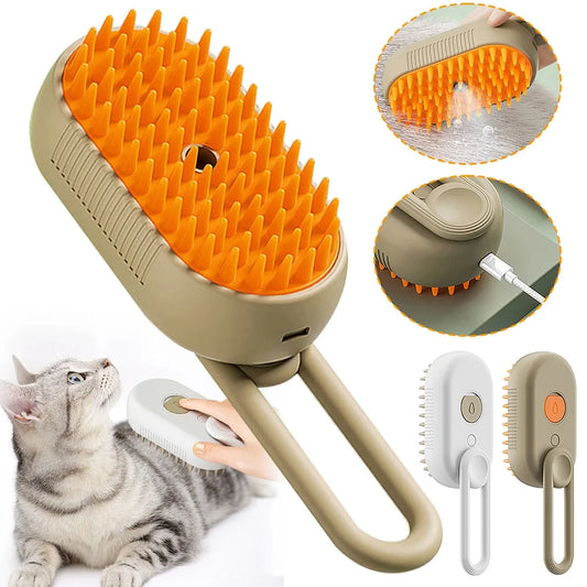 4-in-1 Cat & Dog Electric Pet Steam Brush