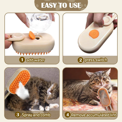 4-in-1 Cat & Dog Electric Pet Steam Brush